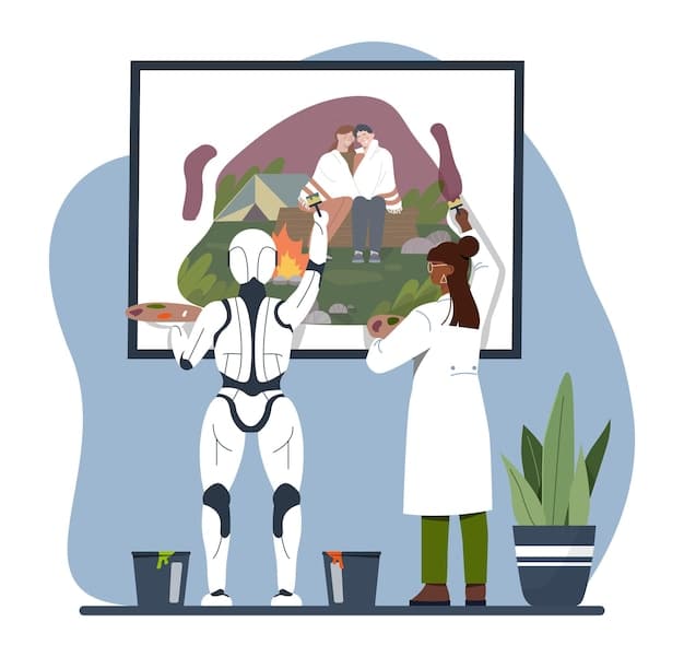 A conceptual illustration depicting a diverse team of AI researchers in a US-based lab environment collaboratively working on AI risk management. The foreground shows detailed AI risk assessment charts and graphs, and the background features advanced computer systems. The image highlights the collaborative aspect of AI risk management and the alignment with US regulatory standards.