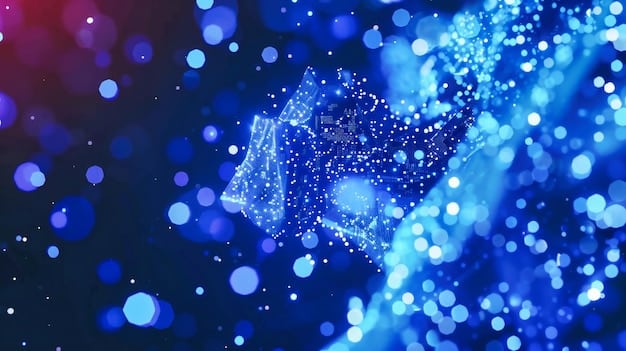 A close-up of a digital representation of AI neural networks forming a supportive bridge between a customer and a company logo, visually symbolizing AI's role in enhancing customer relationships.
