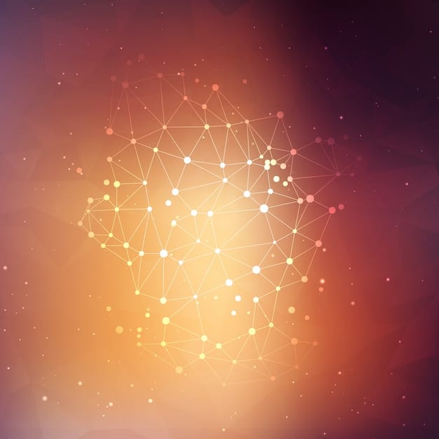 A graphic showing a network of interconnected nodes representing data points, with an AI brain in the center analyzing the data to detect potential risks, highlighting the analytical power of AI in risk management.