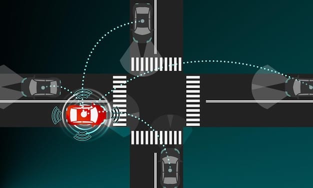 A visual representation of the intersection where AI is on one side, labeled with machine learning and neural networks, and intellectual property law is on the other side, labeled with patents, copyrights, and trademarks. The overlapping area is marked with question marks.