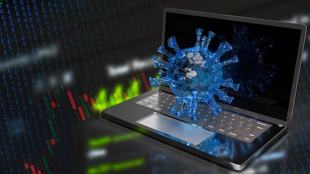 A graphical representation of AI algorithms identifying and flagging anomalies in network traffic data. The image symbolizes the role of AI in threat detection within cybersecurity systems.