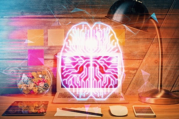 A stylized image showing a brain made of circuits and code, with a magnifying glass focused on the ethical implications.