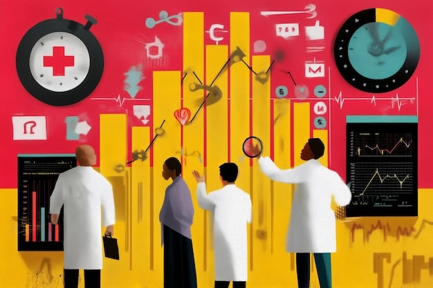 A graphic illustrating the complex web of administrative tasks in a hospital setting, highlighting areas of inefficiency and potential for improvement.