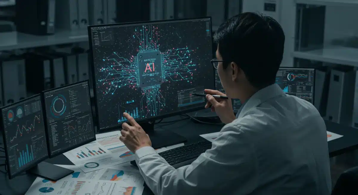 Data scientist using AI for advanced market segmentation analysis