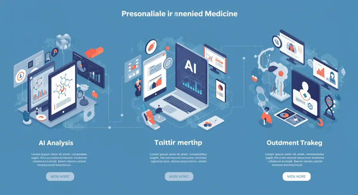 Infographic showing AI personalized medicine workflow