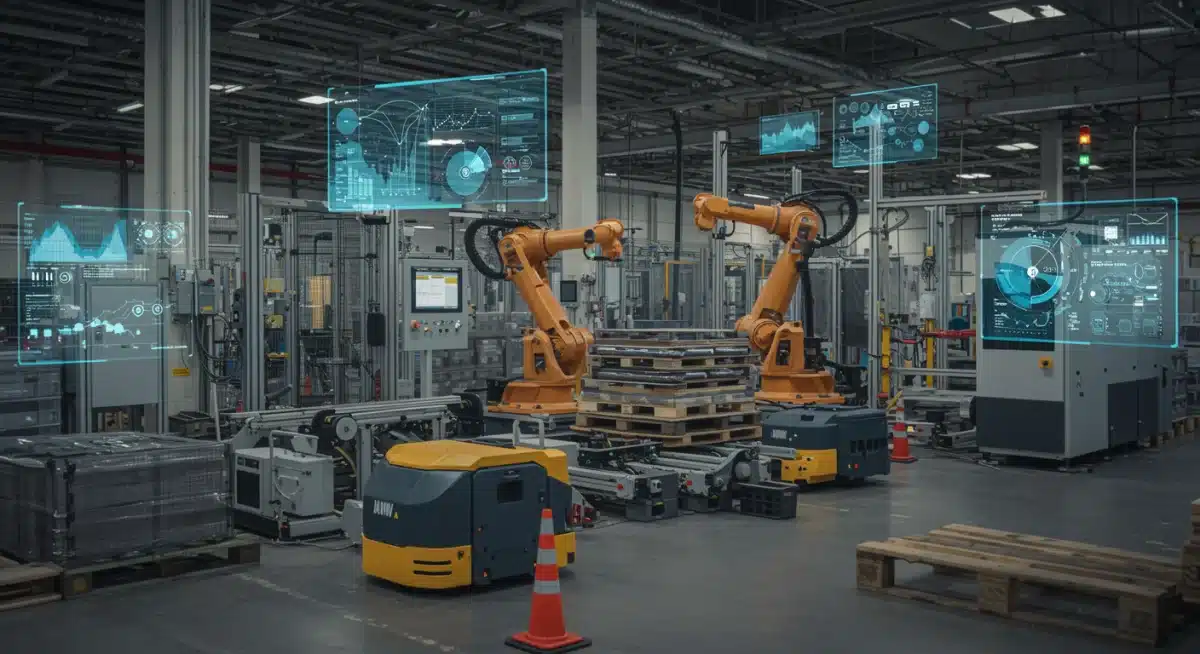 Automated manufacturing facility leveraging AI for inventory management