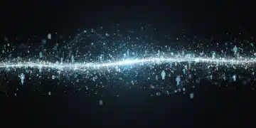 Futuristic AI neural network with data streams representing advanced learning paradigms in 2025.