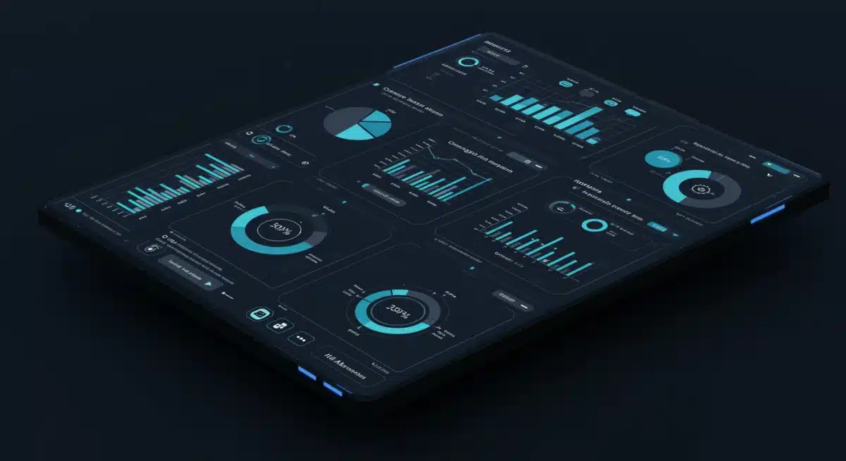 AI-powered market research dashboard visualizing consumer sentiment and competitive analysis