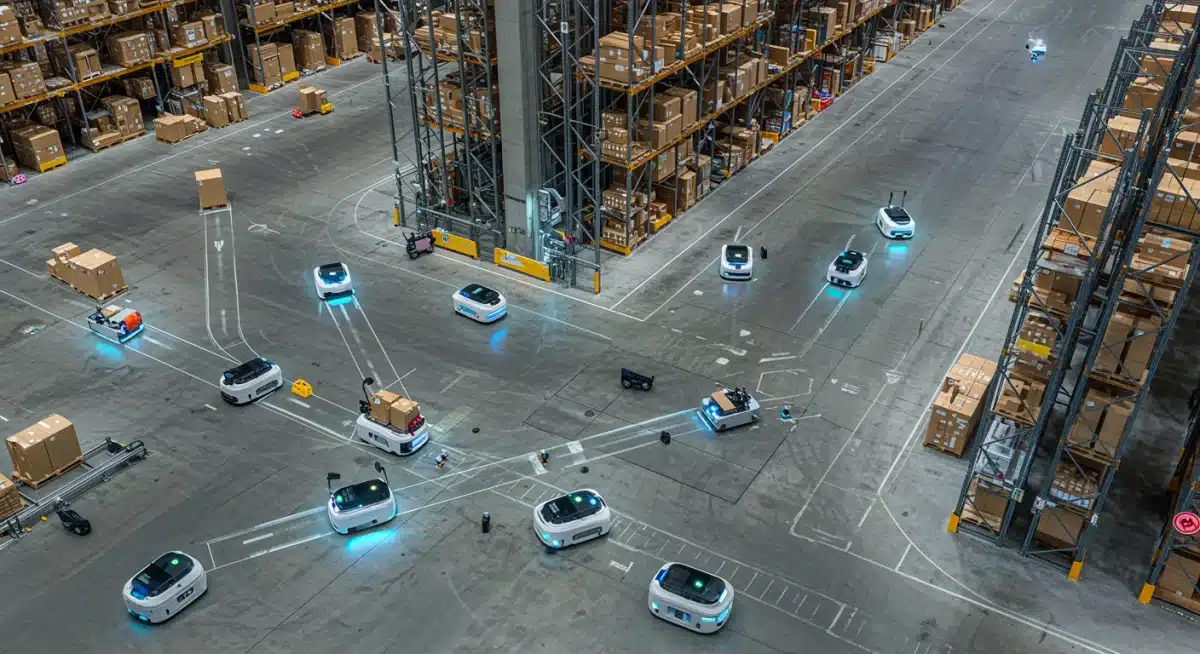 Autonomous robots optimizing warehouse inventory management