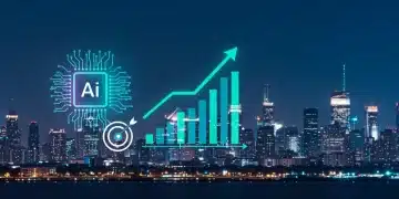 Futuristic AI neural network showing 8% accuracy increase