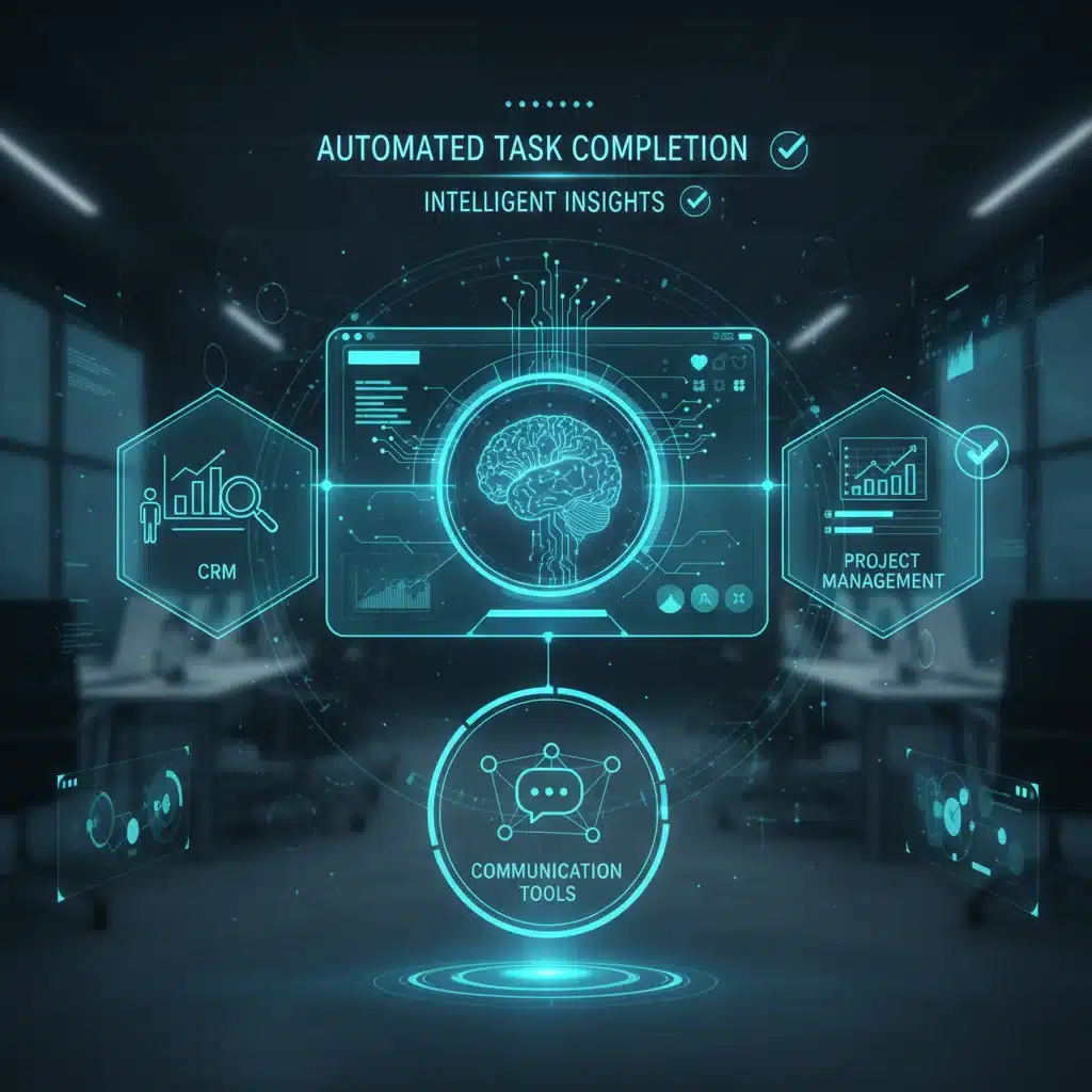 AI assistant integrating with multiple business applications for streamlined operations