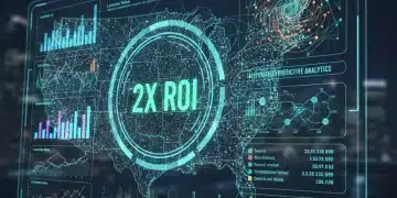 AI-powered marketing dashboard showing 2x ROI for US businesses.