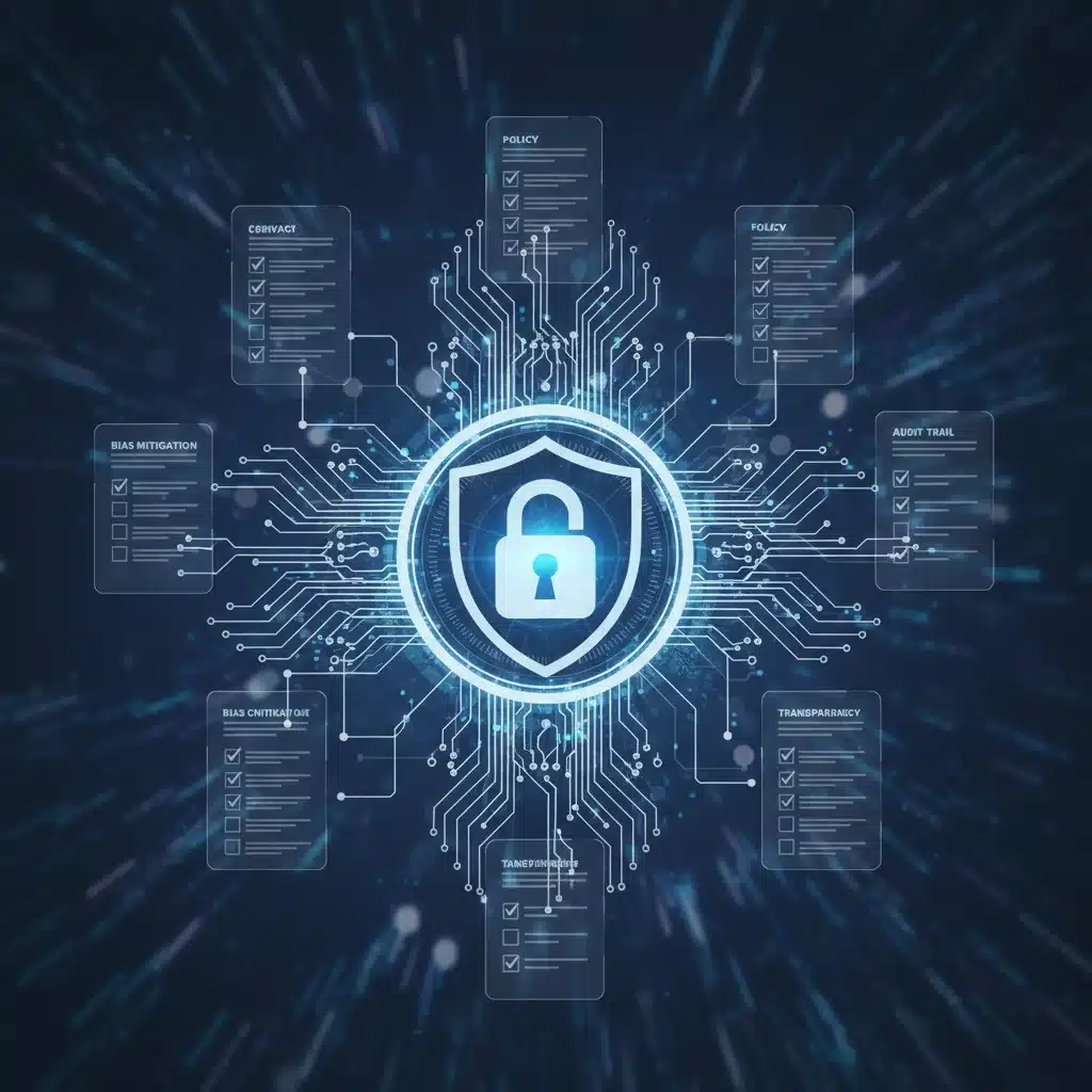 Digital padlock symbolizing data governance and ethical AI in pharmaceutical research