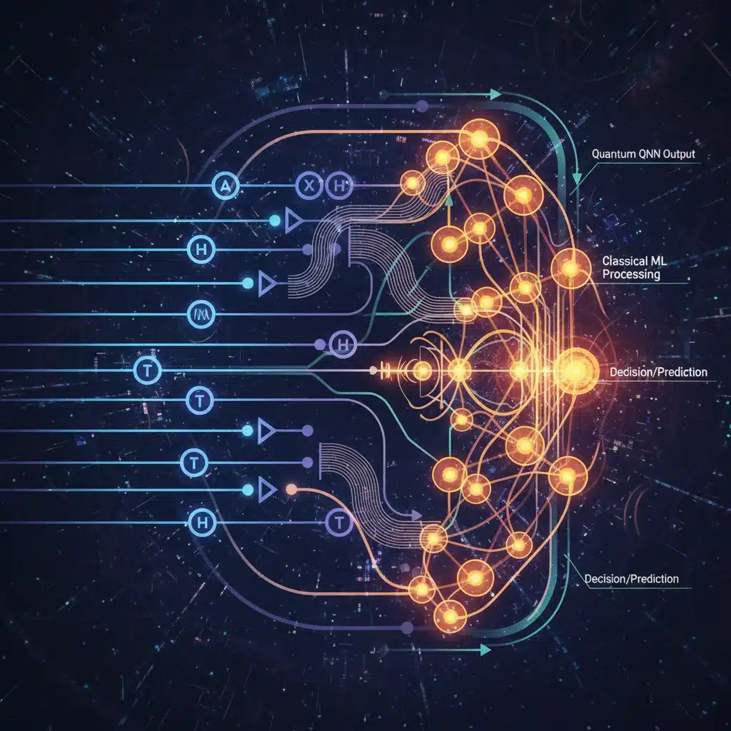 Conceptual diagram of quantum AI algorithms