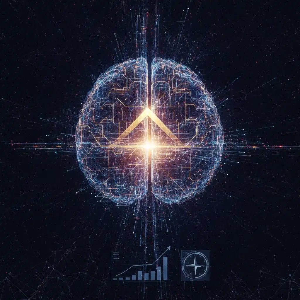 Abstract neural network processing data for predictive analytics and informed business decisions.