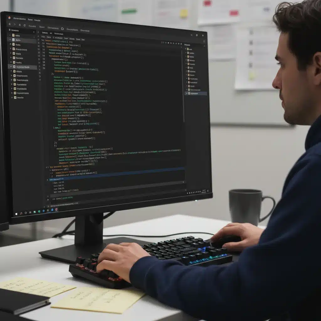 Data scientist coding machine learning algorithms in a Python IDE, highlighting hands-on AI development.