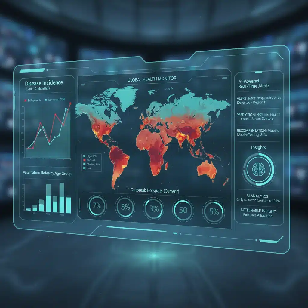 Public health dashboard powered by AI and data visualization