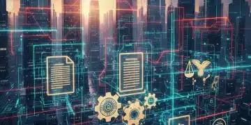 Futuristic digital city representing AI regulation and tech compliance in the US