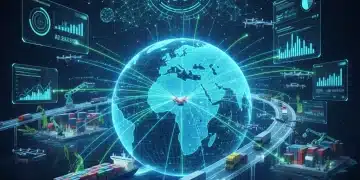 AI-powered supply chain optimization network reducing operational costs